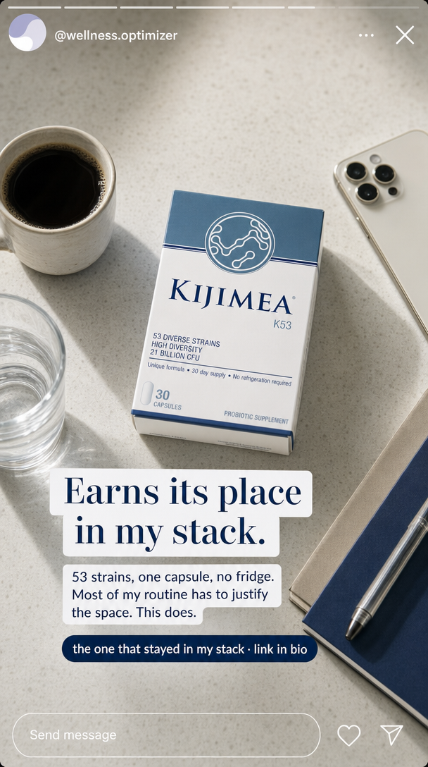 07. Earns its place in my stack, IG-Story flatlay